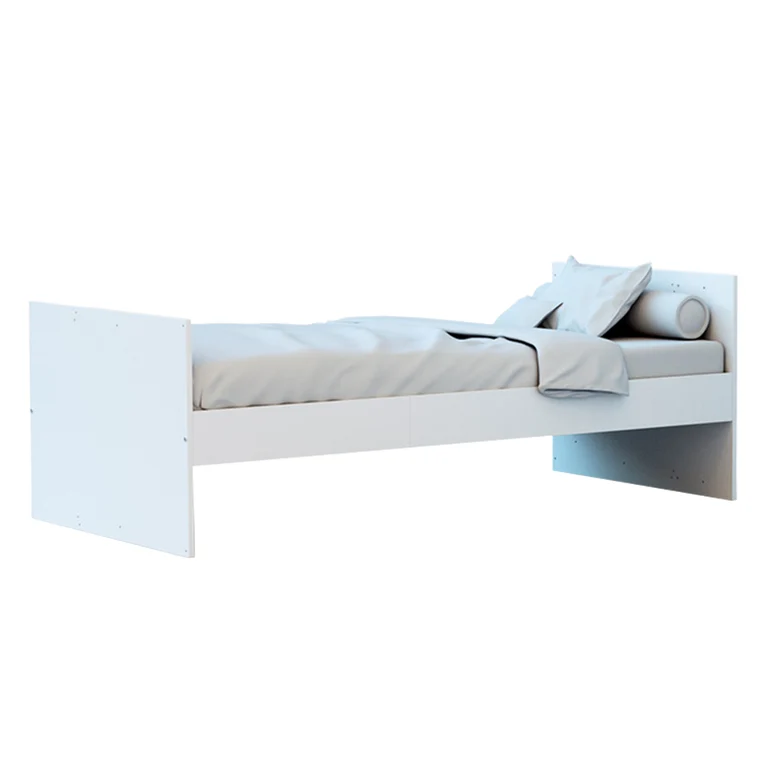 Lit évolutif 60x120 en 90x190 et commode avec plan à langer AT4 Carnaval Blanc