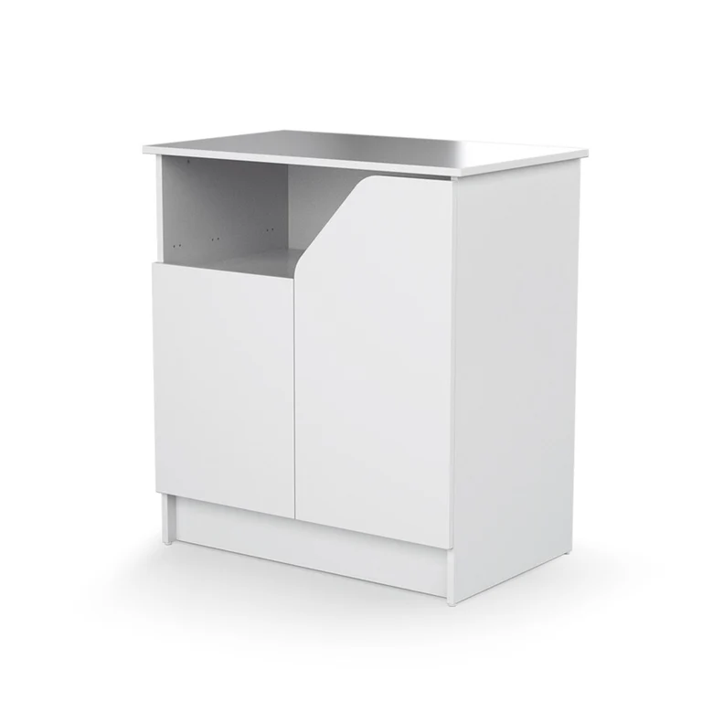 Lit évolutif 60x120 en 90x190 et commode avec plan à langer AT4 Carnaval Blanc