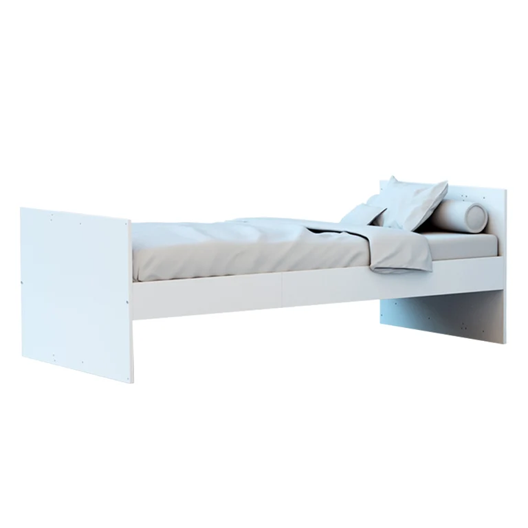 Lit évolutif 60x120 en 90x190 et commode avec plan à langer AT4 Carnaval Blanc et bois