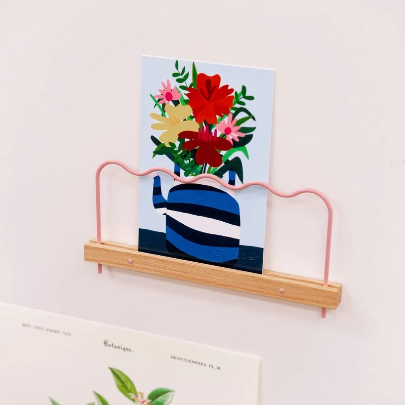 Étagère Super Poses Onde Rose Clair - Petite (20cm)