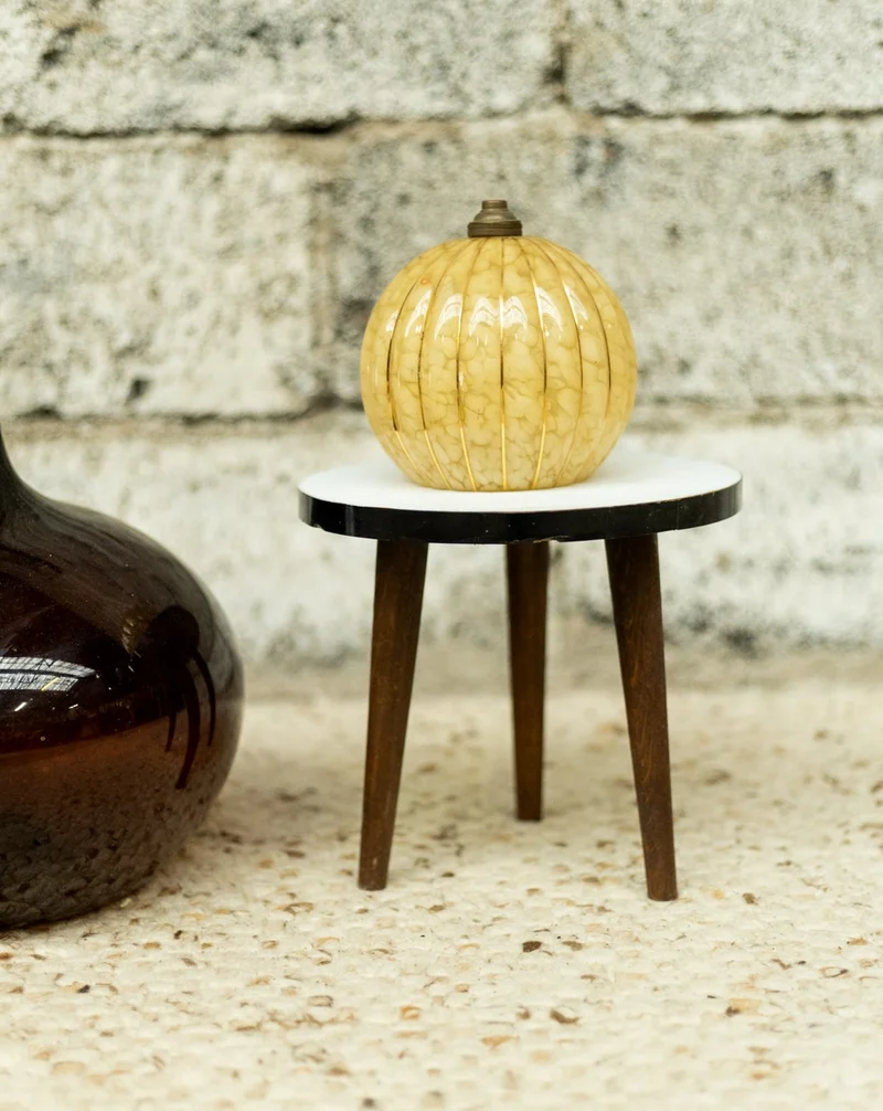 Axel, le mini tabouret bois et blanc N°724