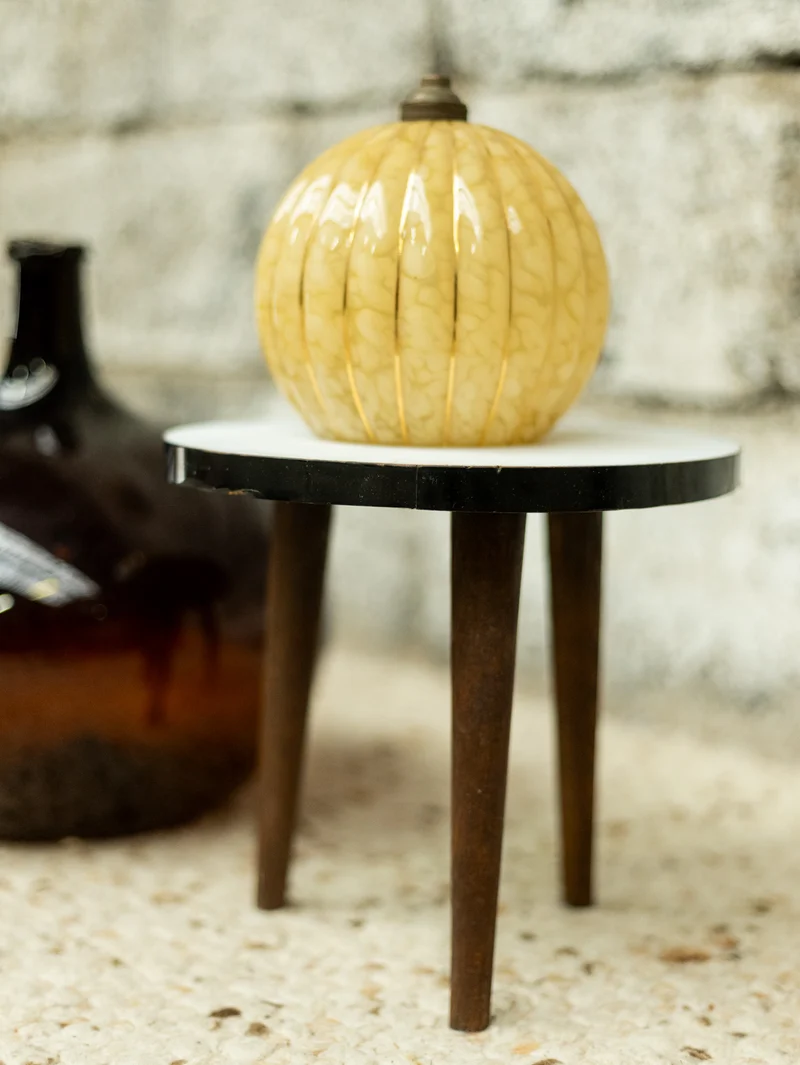 Axel, le mini tabouret bois et blanc N°724