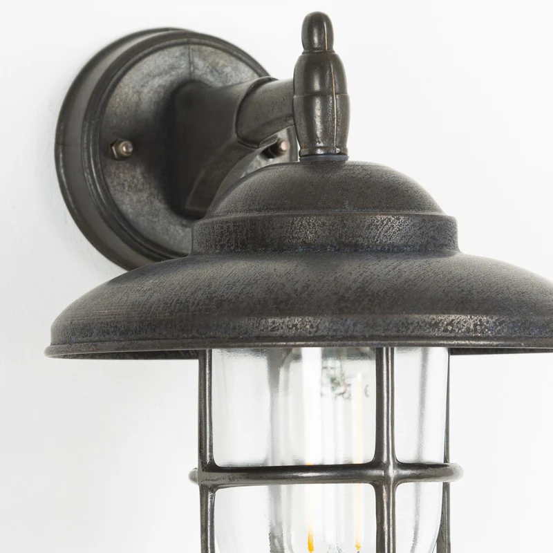 Casa Padrino Jugendstil Hofleuchte 21 x 24 x H. 28 cm - Bronze - Nostalgische Wetterfeste Außenleuchte