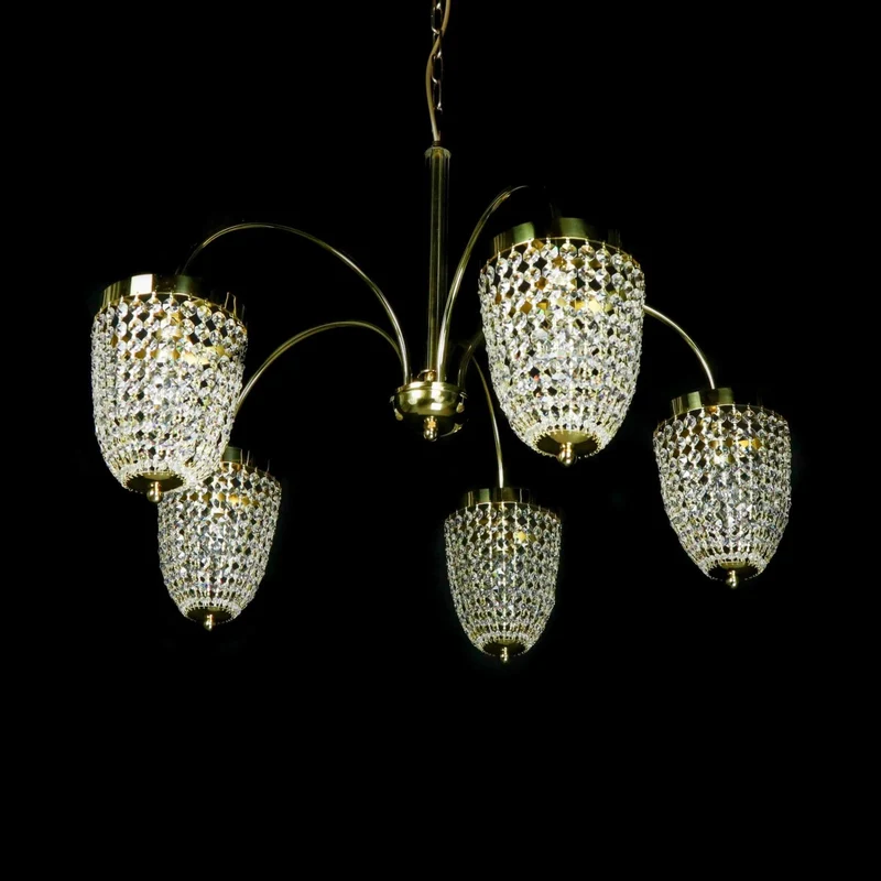 Casa Padrino Luxus Barock Kristall Kronleuchter Gold Ø 75 x H. 58 cm - Prunkvolle Messing Kronleuchter mit böhmischem Kristallglas - Barock Möbel - Edel & Prunkvoll