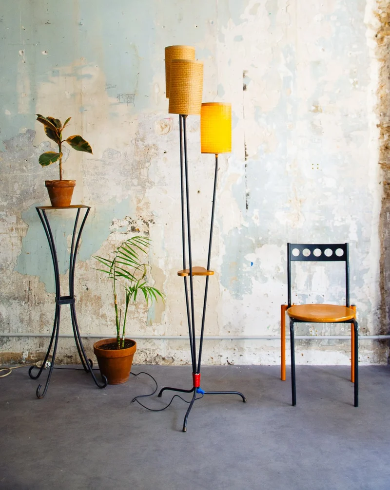 Julien, le lampadaire au triple abajour N°374