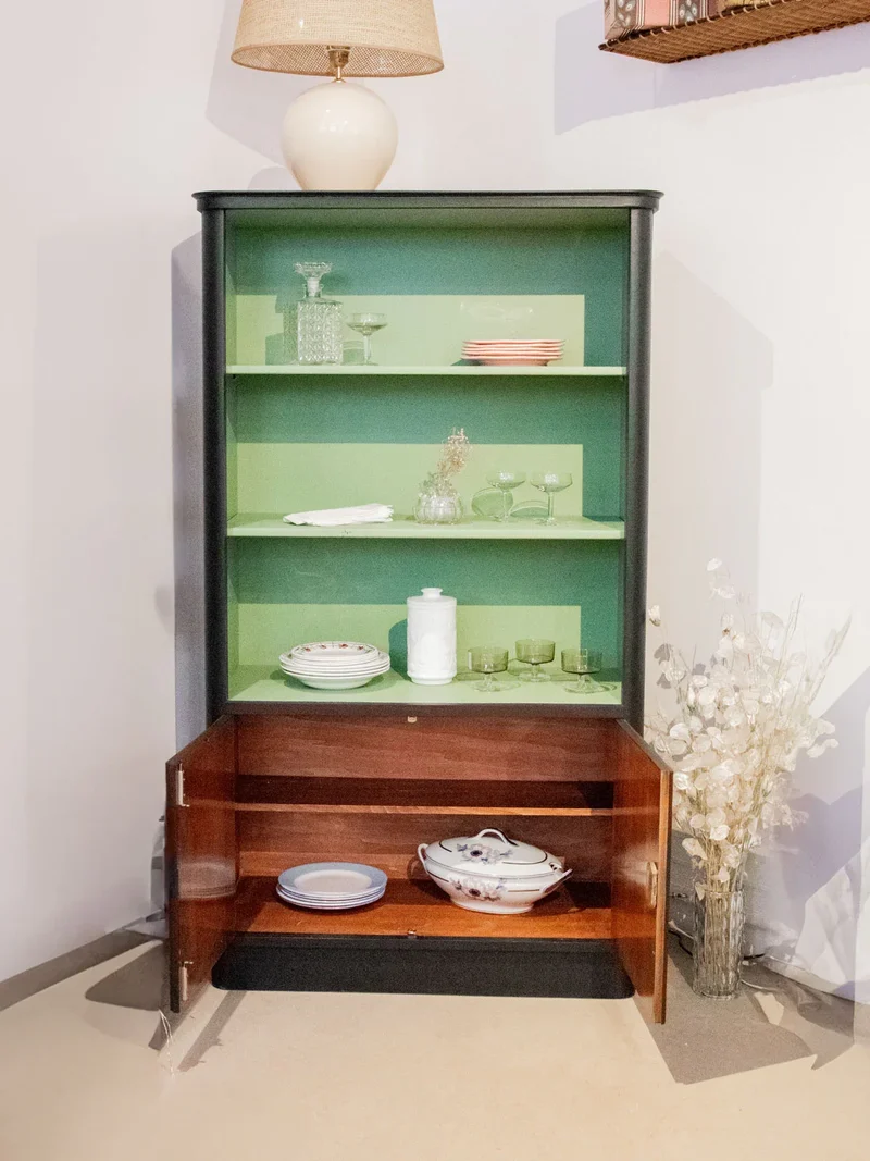 Gaëlle, l'étagère-buffet vert et noir N°809