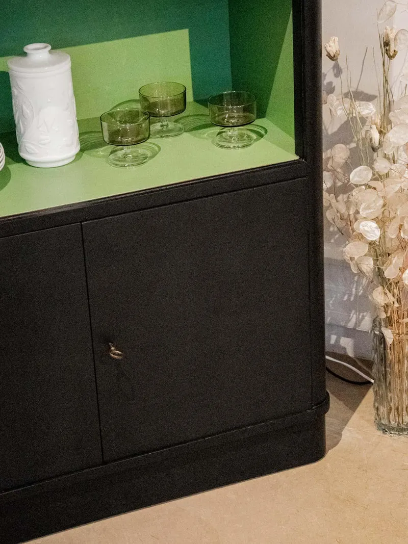 Gaëlle, l'étagère-buffet vert et noir N°809