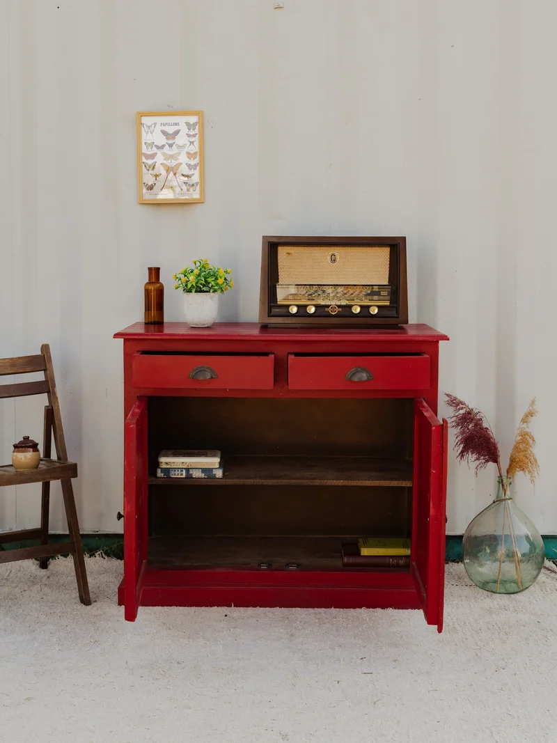 Gilbert, le buffet en bois rouge N°1758