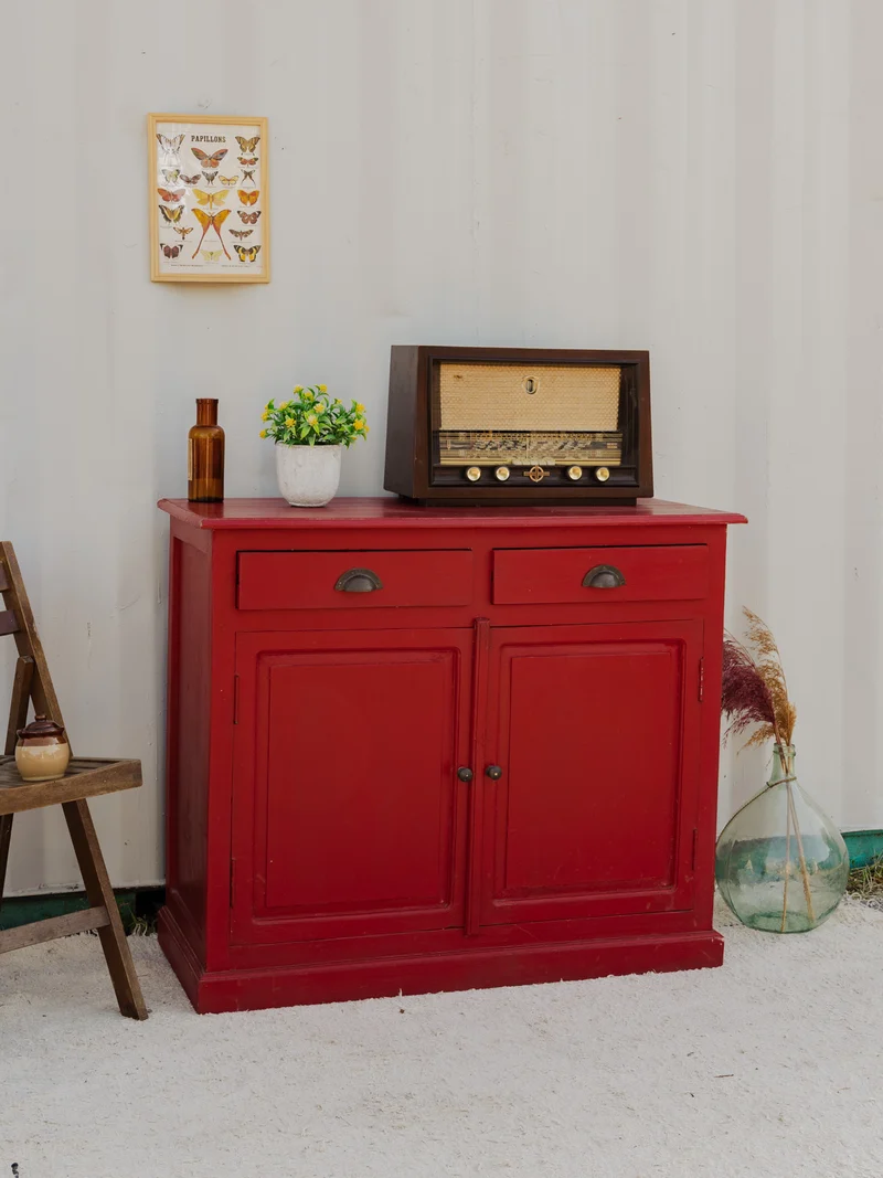 Gilbert, le buffet en bois rouge N°1758