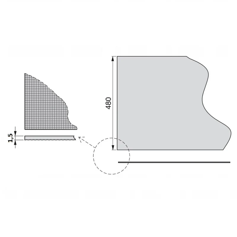 Tapis antidérapant pour tiroirs - Gris - Damier - 1 mètre