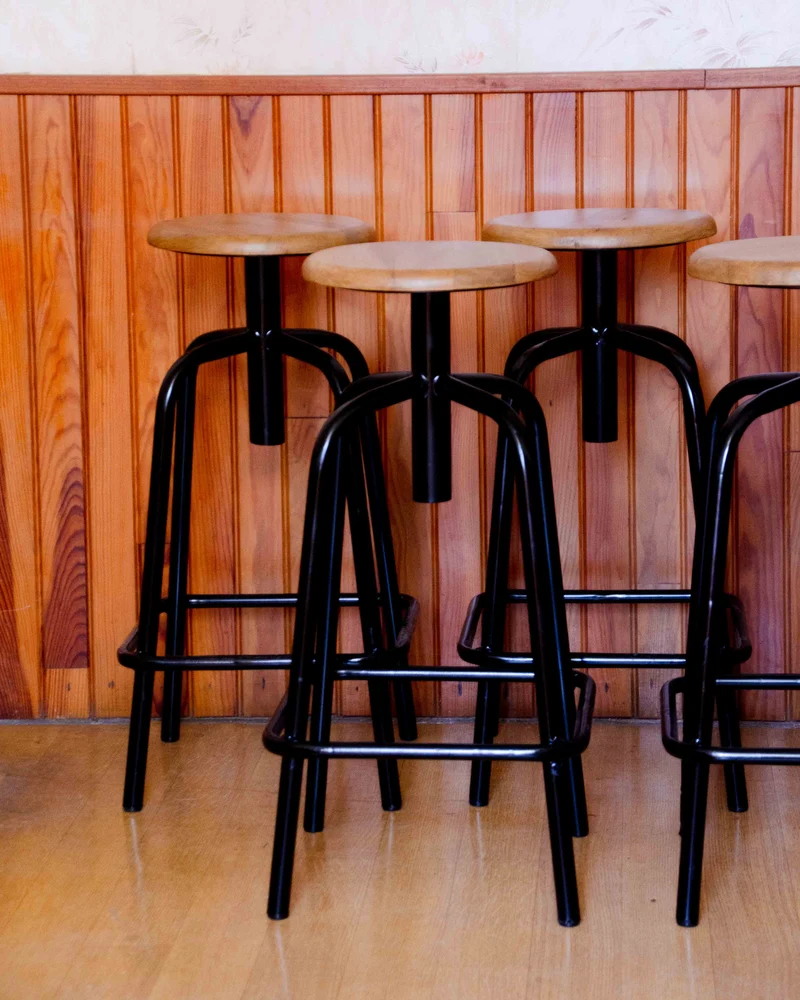 Axel, le tabouret style industriel en bois et métal N°717