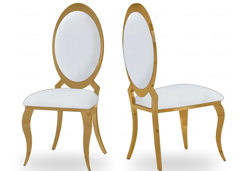 Table marbre noir et 4 chaises médaillon doré – Bobo