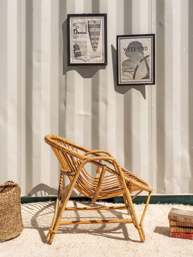 Ernest, le fauteuil corbeille en rotin N°1518