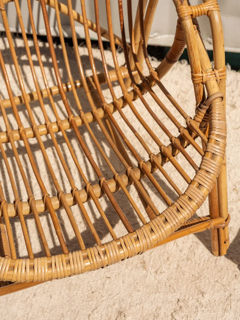 Ernest, le fauteuil corbeille en rotin N°1518