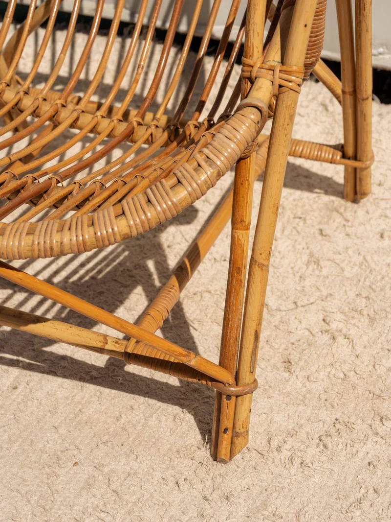 Ernest, le fauteuil corbeille en rotin N°1518