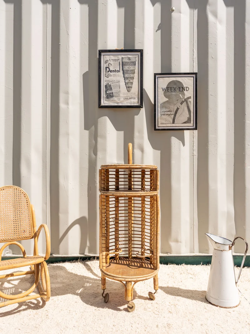 Henriette, la desserte bar en rotin N°208