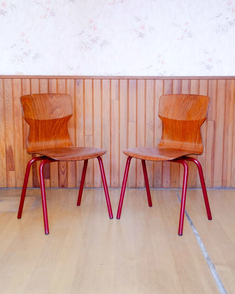 Alma, la paire de chaises de designer en bois clair N°1767