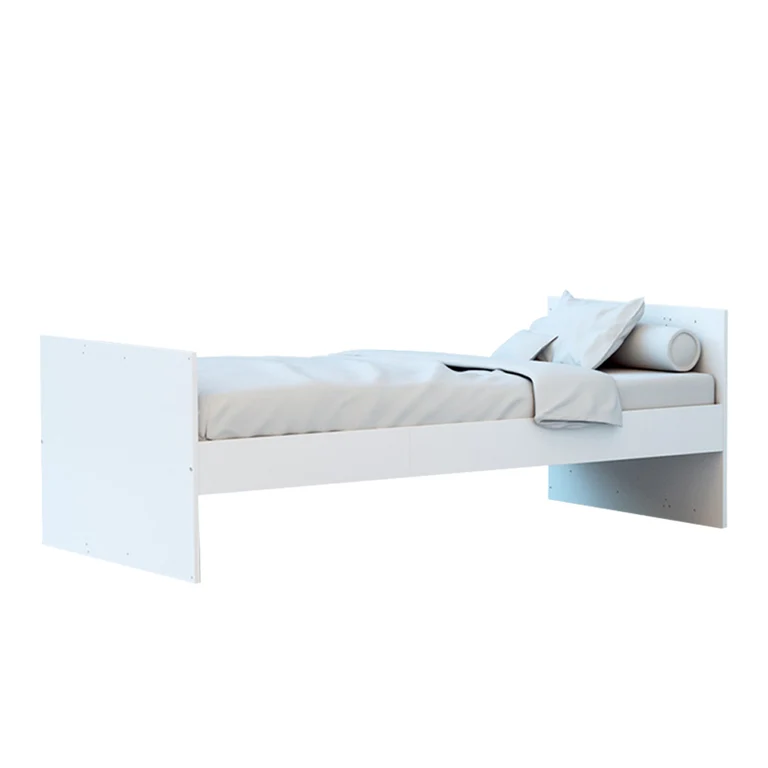 Lit évolutif 60x120 en 90x190 et commode à langer AT4 Marelle Blanc