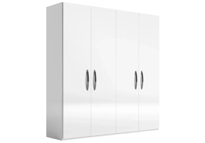 Armoire 3 à 6 portes battantes blanc laqué - Anna
