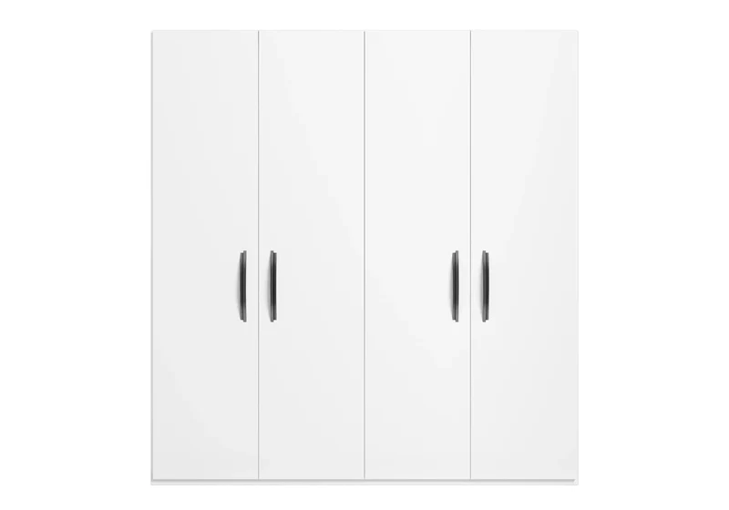 Armoire 3 à 6 portes battantes blanc laqué - Anna