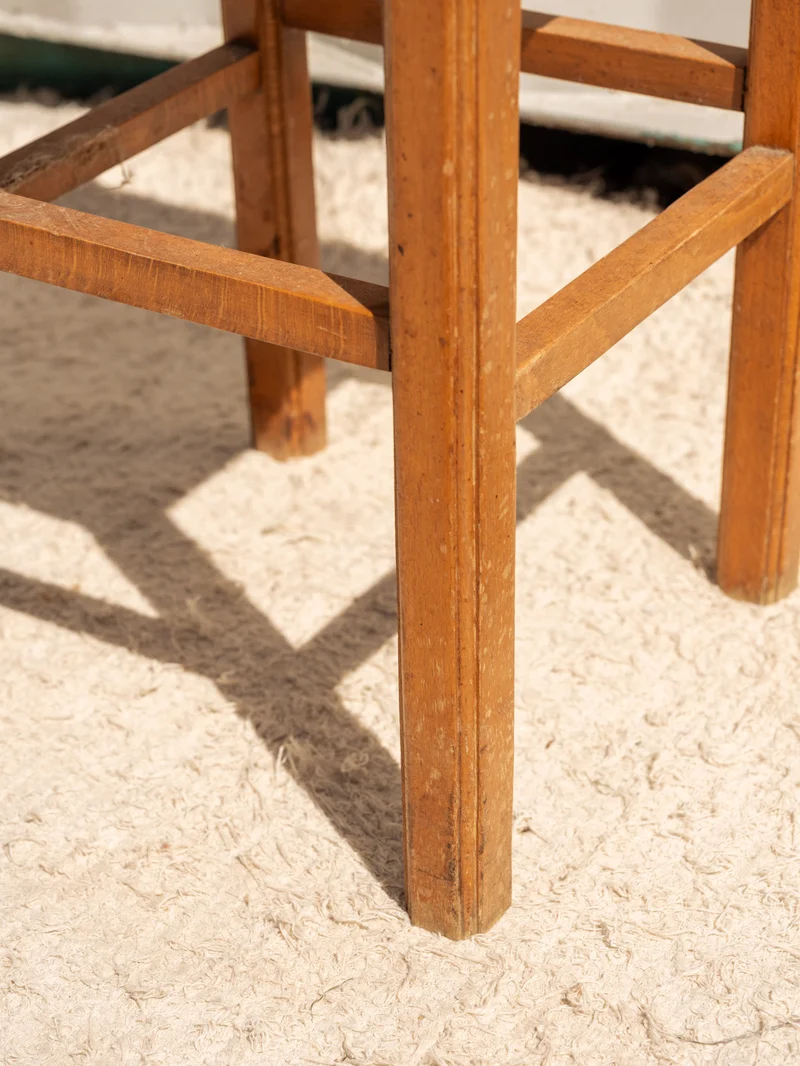 Regis, le tabouret en paille et bois N°1495