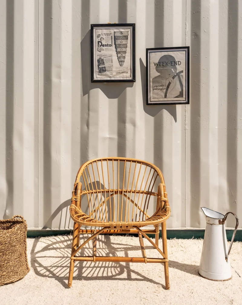 Ernest, le fauteuil corbeille en rotin N°1516