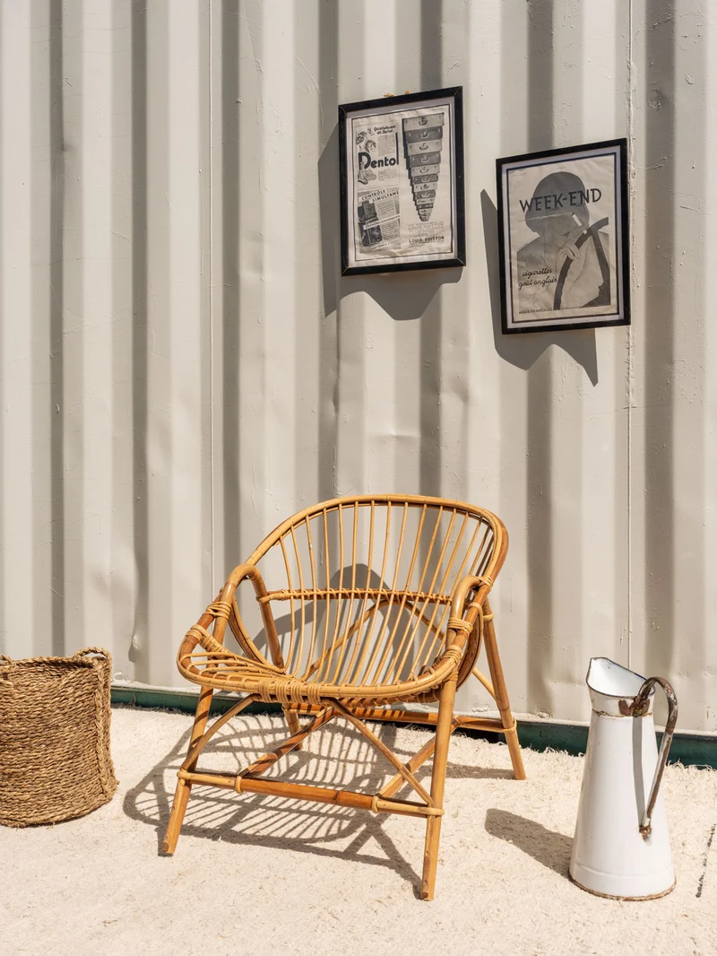 Ernest, le fauteuil corbeille en rotin N°1516