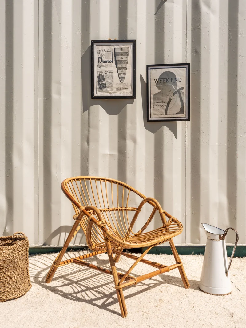 Ernest, le fauteuil corbeille en rotin N°1516