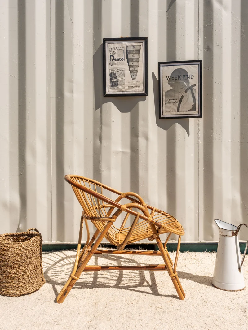 Ernest, le fauteuil corbeille en rotin N°1516