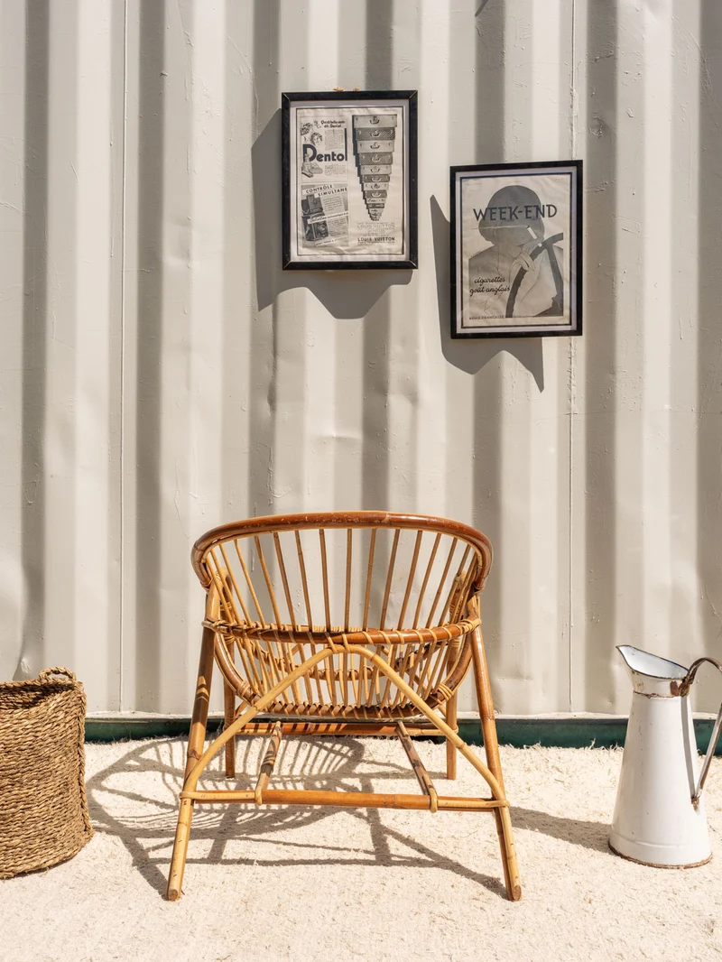 Ernest, le fauteuil corbeille en rotin N°1516