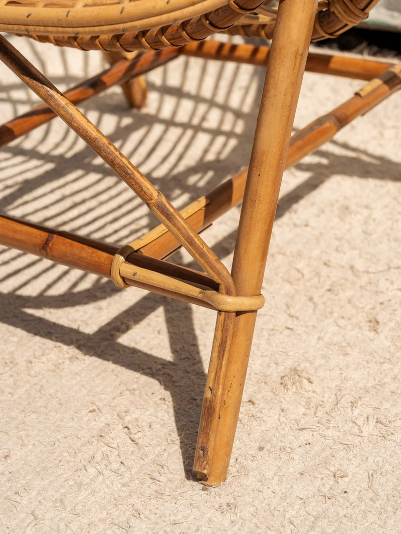 Ernest, le fauteuil corbeille en rotin N°1516