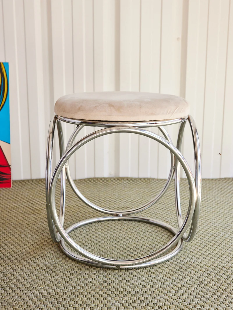 Axel, la paire de tabourets en chrome N°716