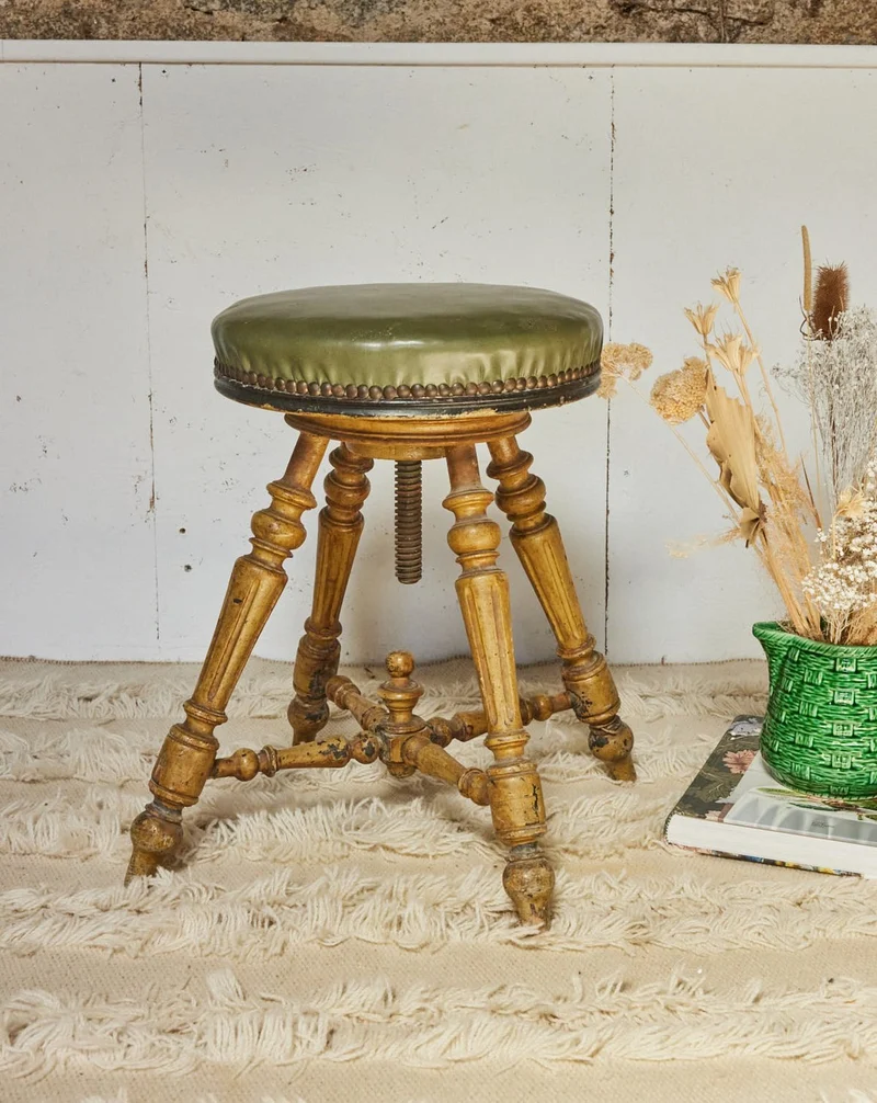 Regis, le tabouret de piano en cuir N°1421