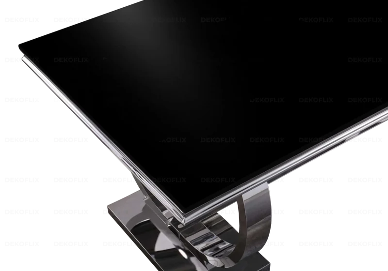 Table basse verre noir argent - Bobo