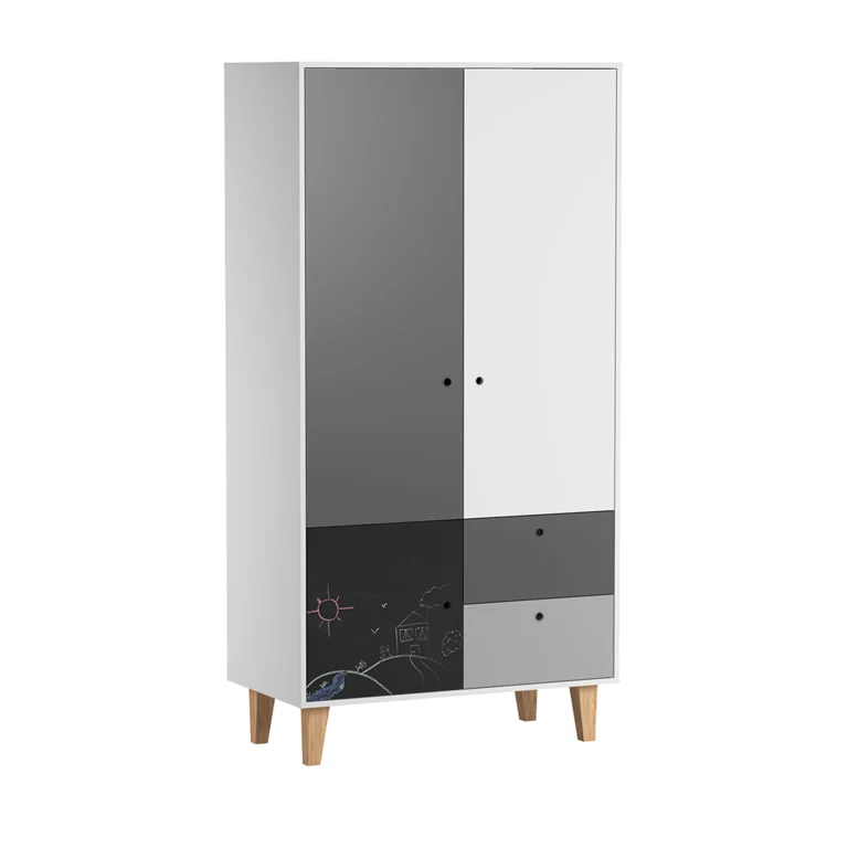 Commode 3 tiroirs et Armoire Vox Concept Noir