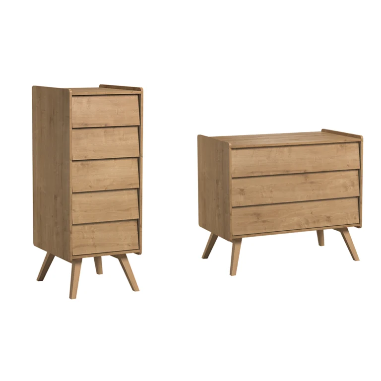 Commode 3 tiroirs et Chiffonnier Vox Vintage Bois