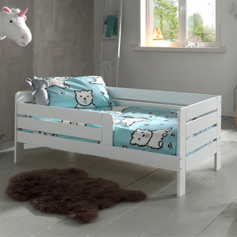 Lit 70x140 sommier inclus Vipack Ted - Blanc