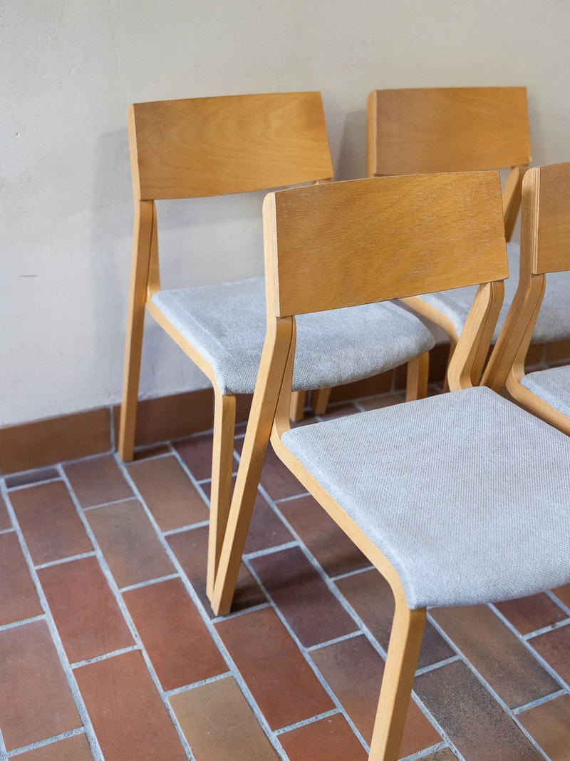 Alma, le lot de 4 chaises chêne clair N°1793