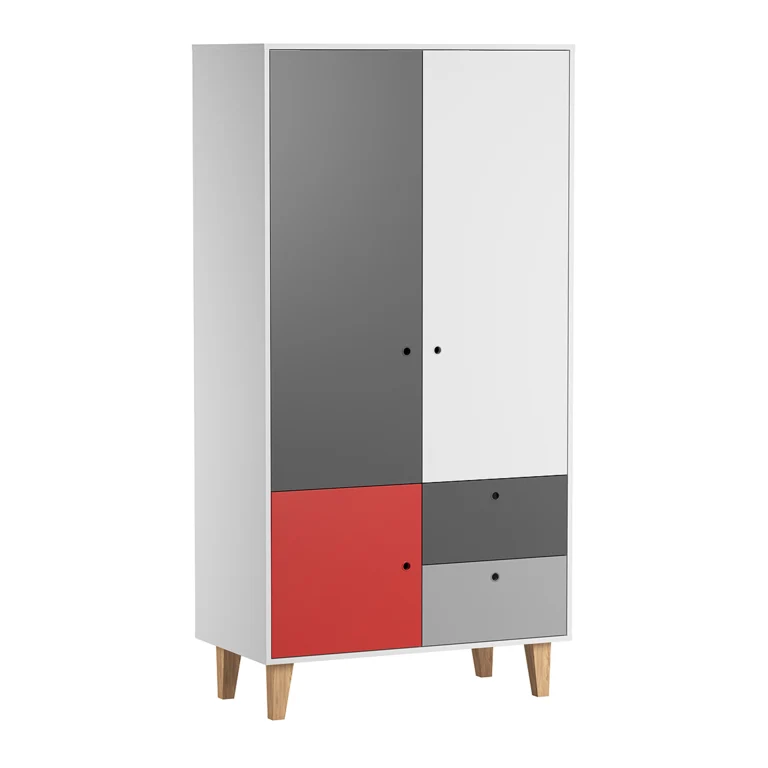 Lit bébé et Armoire Vox Concept Rouge