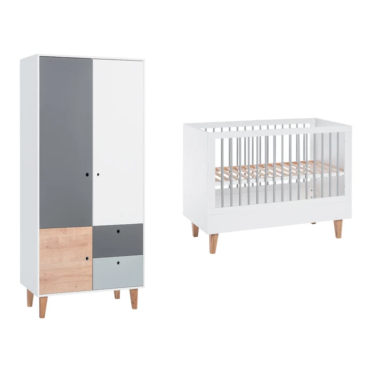 Lit bébé et Armoire Vox Concept Bois