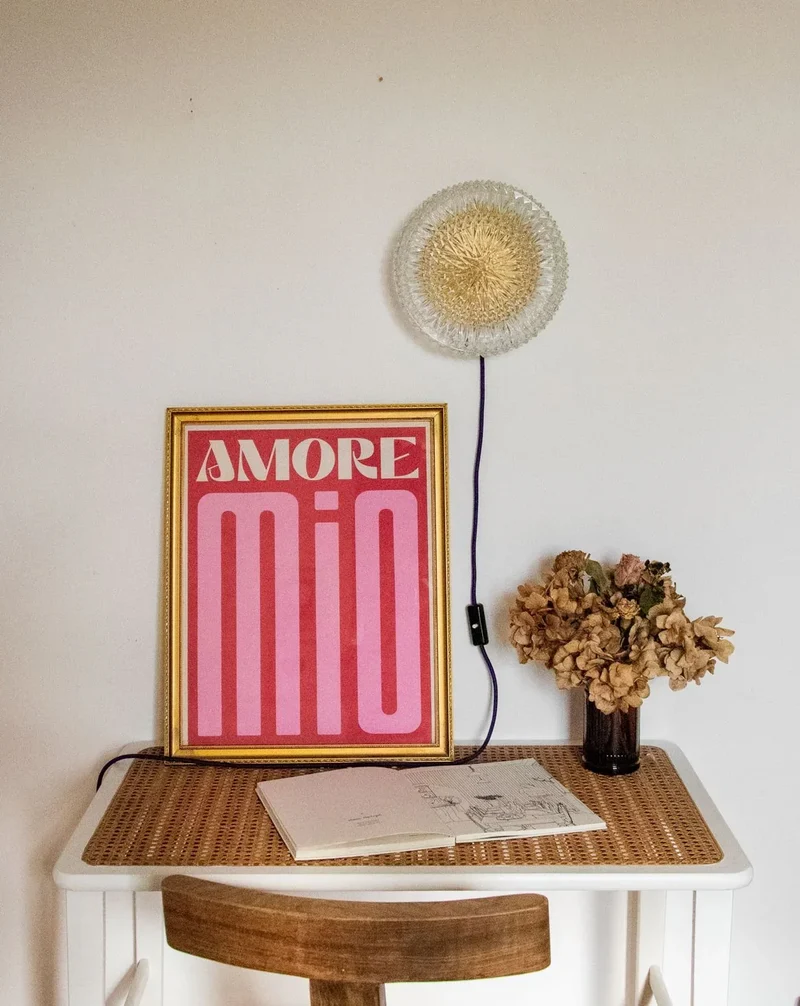 Suzette, l'applique ronde texturée en verre N°161