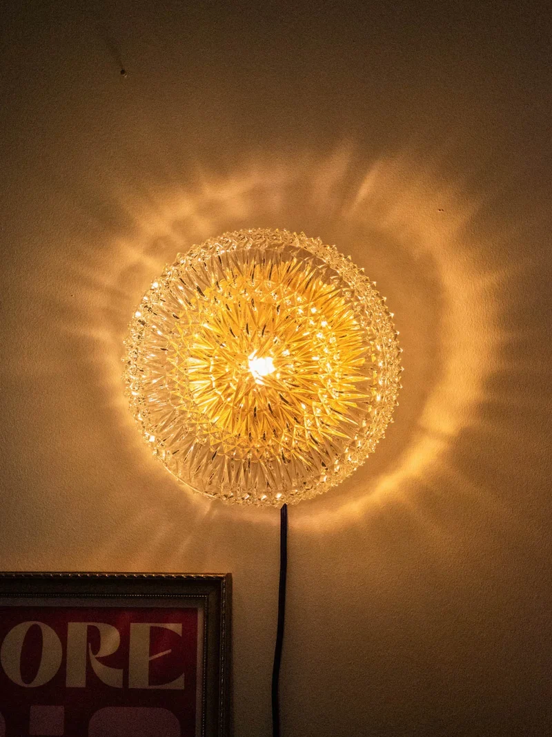 Suzette, l'applique ronde texturée en verre N°161
