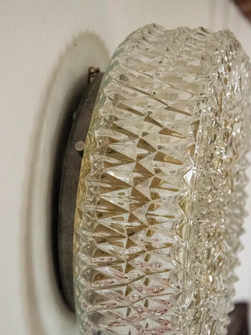 Suzette, l'applique ronde texturée en verre N°161