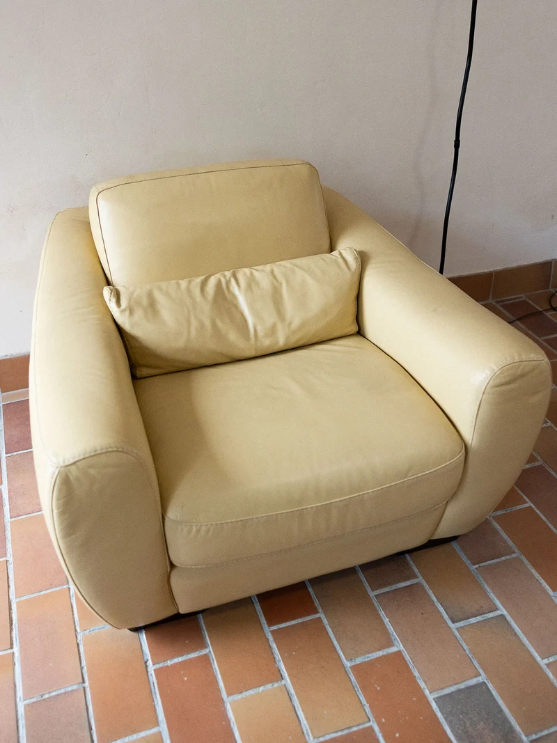 Jakob, le fauteuil jaune beurre N°1327