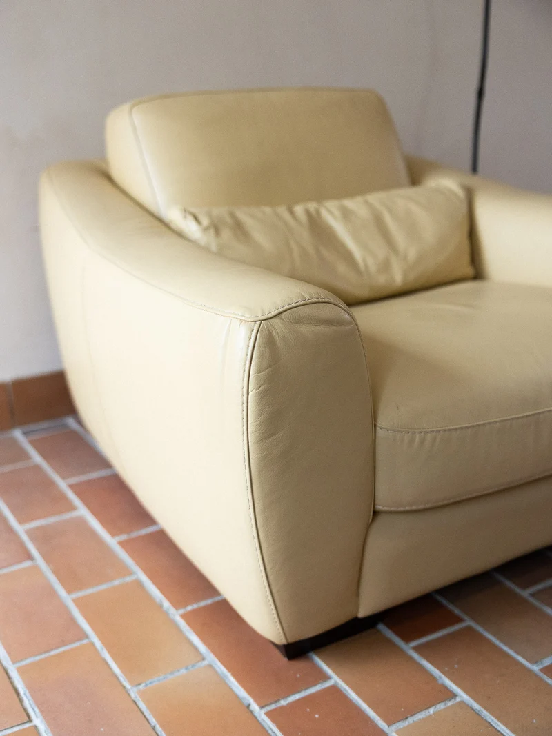 Jakob, le fauteuil jaune beurre N°1327