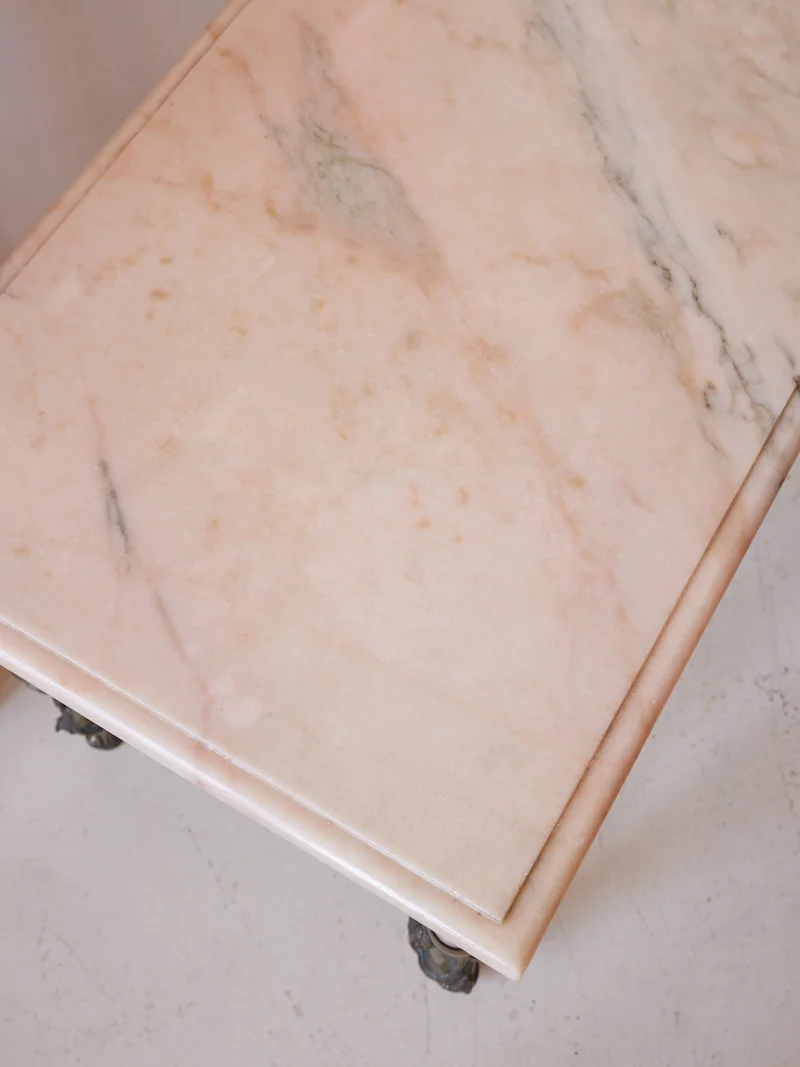 Marie-Pierre, la table basse en marbre rose N°89