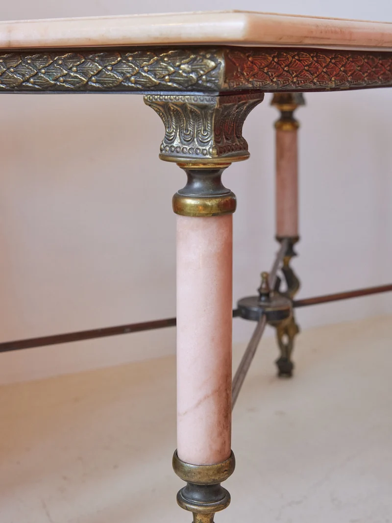 Marie-Pierre, la table basse en marbre rose N°89