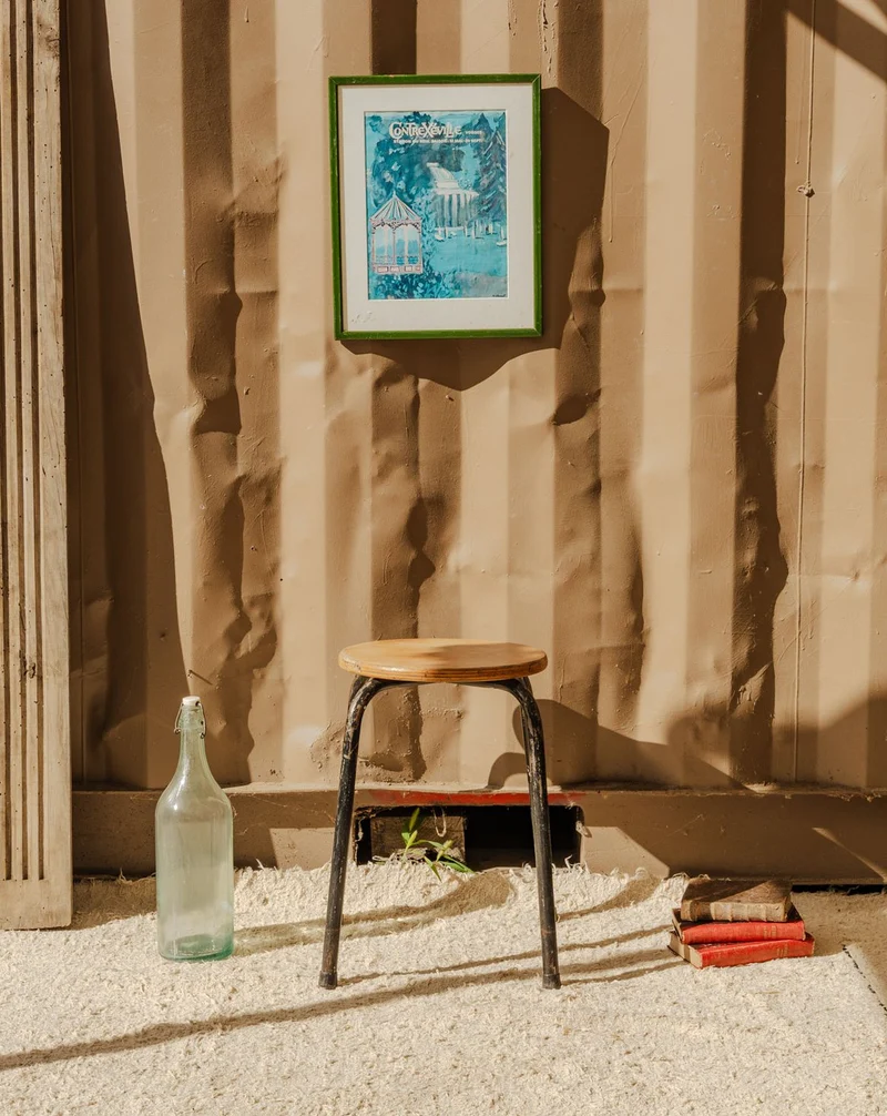 Regis, le tabouret en bois et métal N°1489