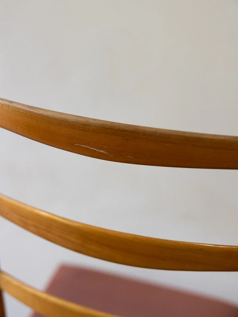 Alma, le lot de 4 chaises au tissu terracotta N°1799