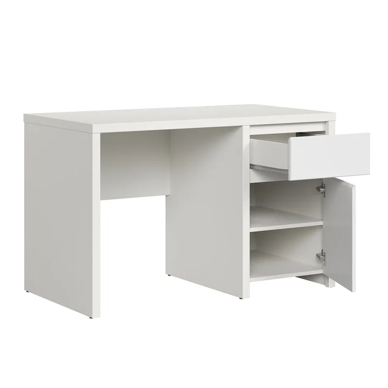 Bureau 1 porte 1 tiroir Soren Blanc